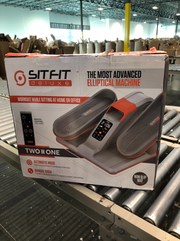 Photo 2 of SITFIT Under Desk Elliptical Machine - Seated Mini Elliptical Under Desk Stepper with Adjustable Resistance, Compact Elliptical Foot Pedal Exerciser Work from Home Fitness, Leg Exerciser for Seniors