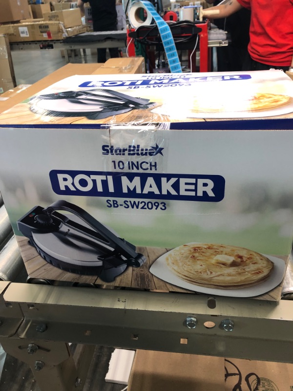 Photo 3 of 10inch Roti Maker by StarBlue with FREE Roti Warmer - The automatic Stainless Steel Non-Stick Electric machine to make Indian style Chapati, Tortilla, Roti AC 110V 50/60Hz 1200W