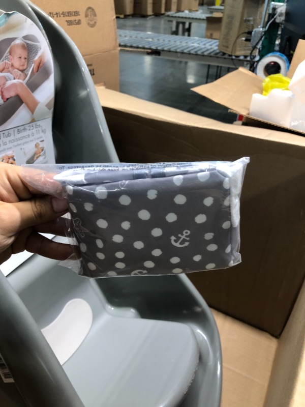 Photo 3 of The First Years Sure Comfort Renewed Baby Bathtub — 50% Recycled Plastic — 3-in-1 Newborn to Toddler Bathtub — Baby Bath Essentials Gray