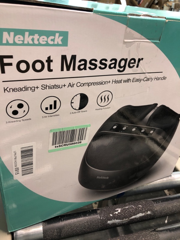 Photo 1 of Nekteck Foot Massager Machine, Shiatsu Foot and Calf Massager with Heat and Remote