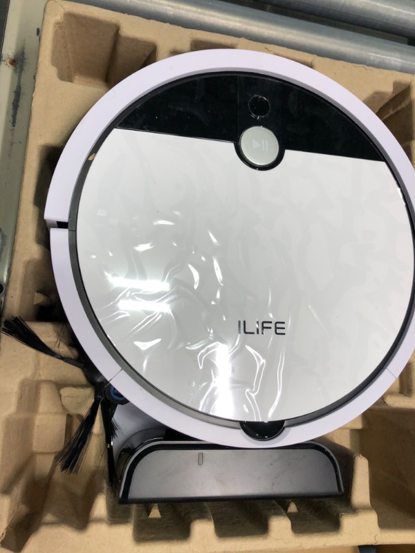 Photo 3 of ILIFE V9e Robot Vacuum Cleaner, 4000Pa Max Suction, Wi-Fi Connected, Works with Alexa, 700ml Large Dustbin, Self-Charging, Customized Schedule, Ideal for Pet Hair, Hard Floor and Low Pile Carpet.