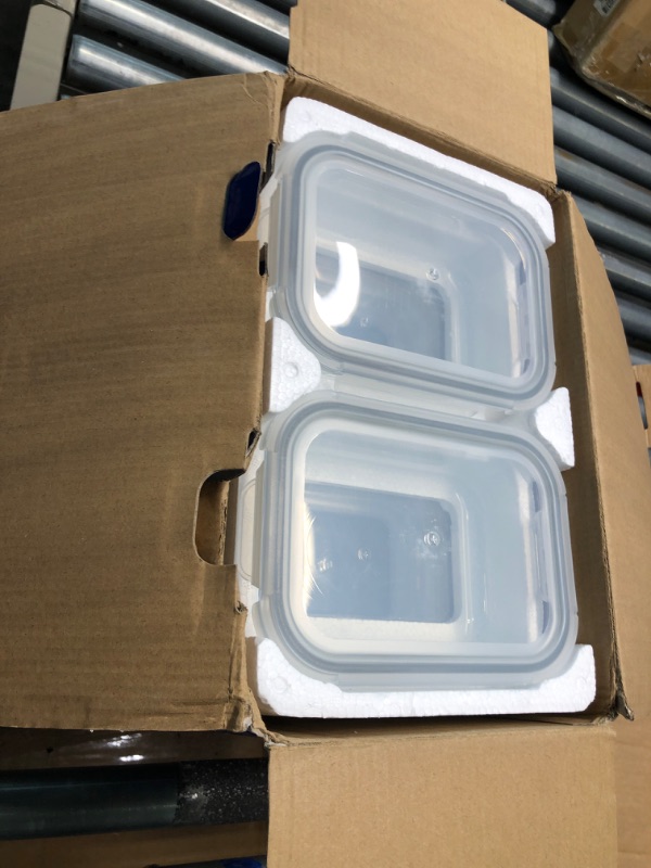 Photo 3 of Bayco 10 Pack Glass Meal Prep Containers, Glass Food Storage Containers with Lids, Airtight Glass Lunch Bento Boxes, BPA-Free & Leak Proof (10 lids & 10 Containers) - Grey Gray