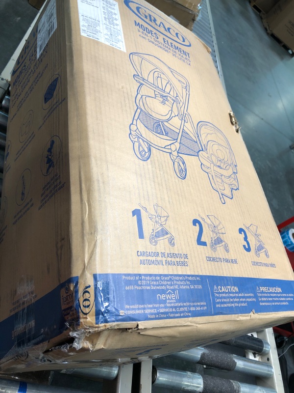 Photo 1 of Graco Modes Element Travel System, Includes Baby Stroller with Reversible Seat, Extra Storage, Child Tray and SnugRide 35 Lite LX Infant Car Seat, Redmond Element Redmond