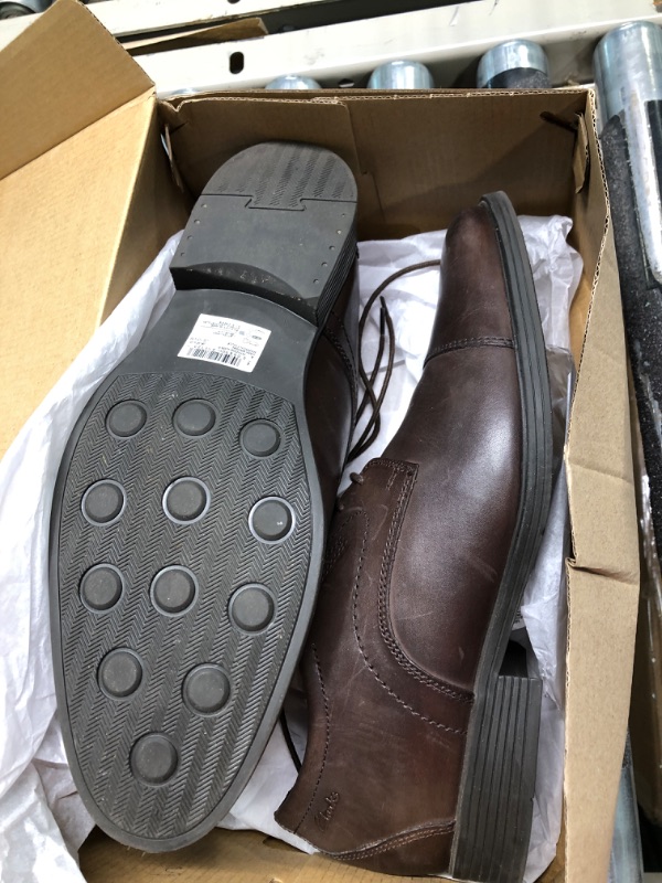 Photo 1 of Clarks Men's Whiddon Cap Oxford 10.5 Dark Brown Leather