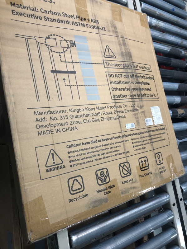 Photo 1 of Cumbor 43.3" Auto Close Safety Baby Gate, Extra Tall and Wide Child Gate, Easy W