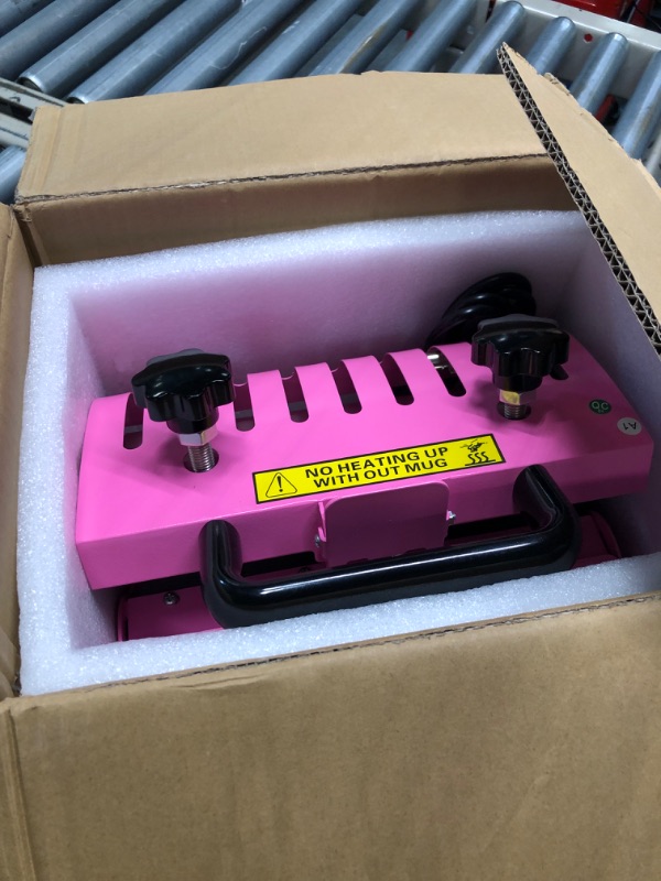 Photo 1 of Easydiy 110 V Portable Tumbler Heat Press Machine Pink Mug Machine for 30 OZ 20 OZ 16 OZ Straight Sublimation Blanks Skinny Tumbler 15 OZ 11 OZ Sublimation Ceramic Mugs DIY Heat Transfer Print