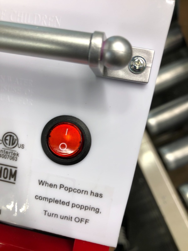 Photo 1 of Nostalgia Popcorn Maker Machine - Professional Table-Top With 2.5 Oz Kettle Makes Up to 10 Cups - Vintage Lincoln Popper Popcorn Machine Movie Theater Style - Red & White
