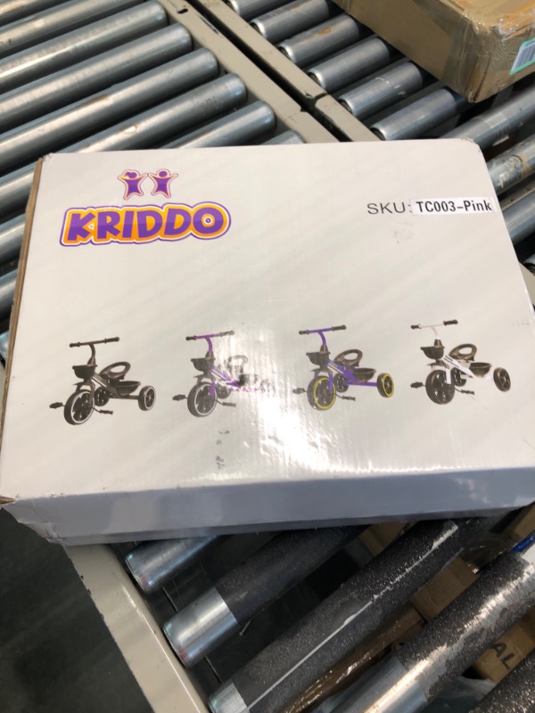 Photo 1 of 
KRIDDO Kids Tricycles Age 24 Month to 4 Years,Gift Toddler Trike for 2.5 to 5/ 2-4 Year Olds, Pink