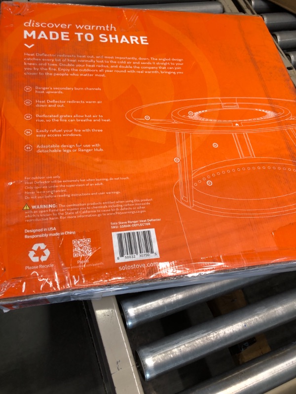 Photo 1 of Solo Stove Ranger Heat Deflector, with 3 Detachable Legs, Accessory for Ranger Fire Pit, Captures and redirects Warmth, 304 Stainless Steel, (HxDia) 9.5 x 20 in, 5 lbs Ranger Deflector1016009673
