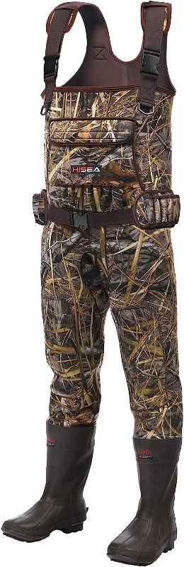 Photo 1 of HISEA Chest Waders Neoprene Duck Hunting Waders for Men with 600G Insulated Boot Waterproof Camo Bootfoot Fishing Waders