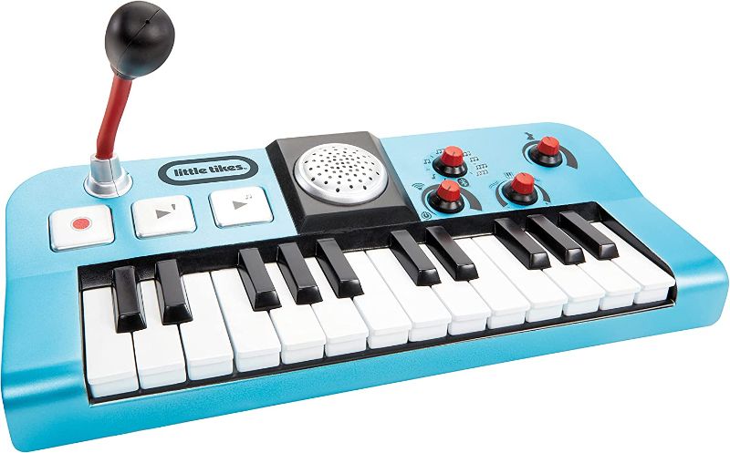 Photo 1 of Little Tikes My Real Jam Keyboard with Microphone, Musical Instrument with 4 Play Modes, Play Any Song with Bluetooth, Gift for Kids, Toys for Boys and Girls Ages 3 4 5+ Year Old, Multicolor
