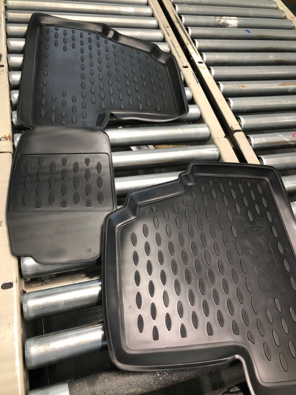 Photo 1 of OMAC Floor Mats fits Ford Focus II 2005-2010, Front & 2nd Row Seat, 3D Liner Set, All Weather, Black