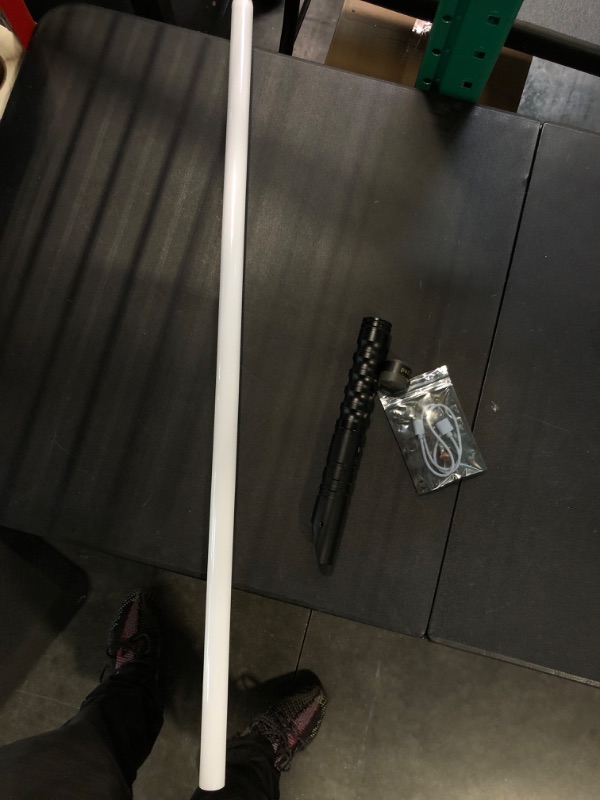 Photo 1 of ZIASABERS Smooth Swing RGB Lightsaber, Black Metal Hilt Realistic Light Saber, RGB Motion Control 12 Changeable Colors, Smooth Swing Sounds, Support Heavy Dueling Sword