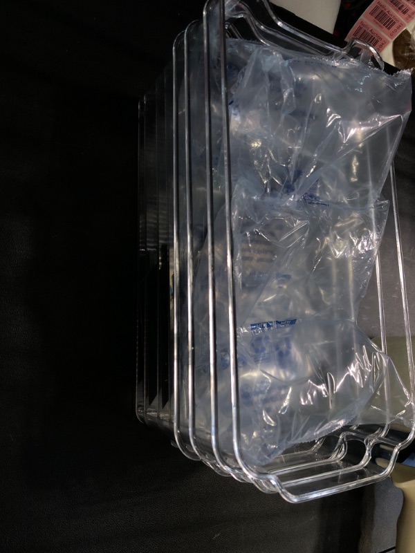 Photo 2 of ***4 TRAY **** BINO | Stackable Plastic Storage Bins, Medium | The Stacker Collection | Multi-Use Organizer Bins | BPA-Free | Pantry Organization | Home Organization | Fridge Organizer | Freezer Organizer