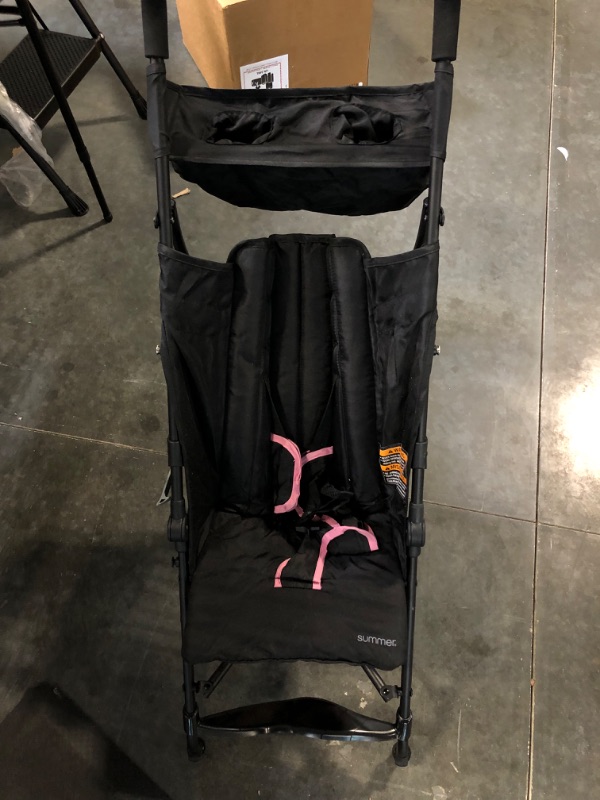 Photo 1 of Summer 3Dmini Convenience Stroller, Pink – Lightweight Infant Stroller with Compact Fold, Multi-Position Recline, Canopy with Pop Out Sun Visor and More – Umbrella Stroller for Travel and More Pink/Black