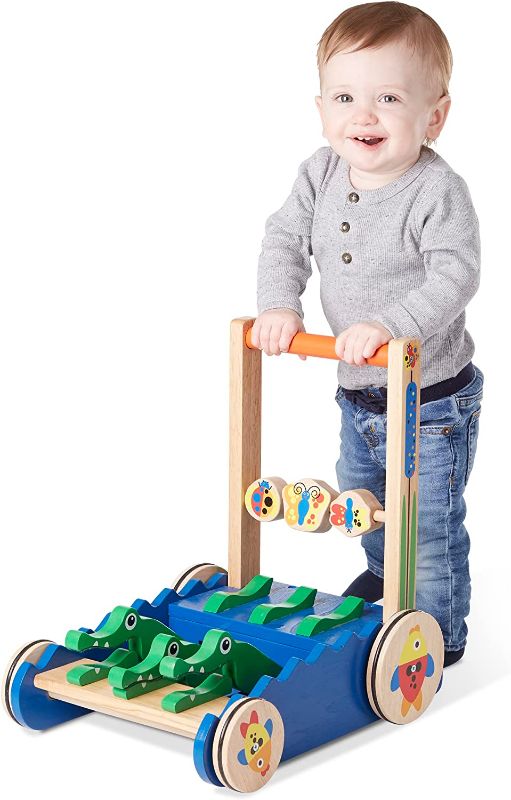 Photo 1 of Melissa & Doug Chomp & Clack Alligator Push Toy & Pull-Back Vehicles