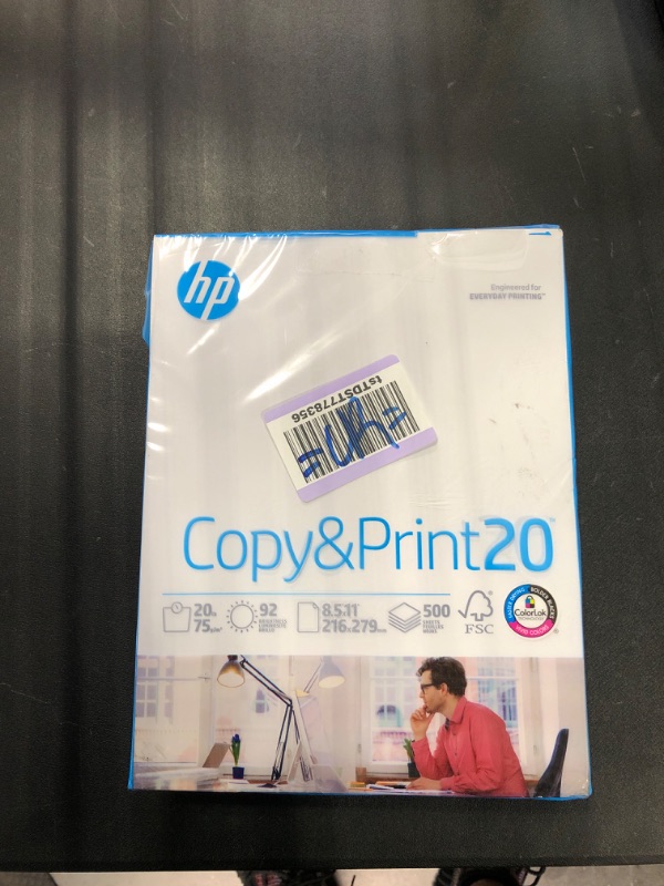 Photo 2 of HP Printer Paper, Copy & Print 20lb, 8.5x11, 1 Ream, 500 Sheets