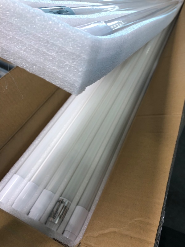 Photo 5 of 20 Pack 4FT LED T8 Hybrid Type A+B Light Tube, 18W, Plug & Play or Ballast Bypass, Single-Ended OR Double-Ended, 5000K, 2400lm, Frosted Cover, T8 T10 T12 for G13, , 120-277V, UL Listed 4 Ft | 5000k