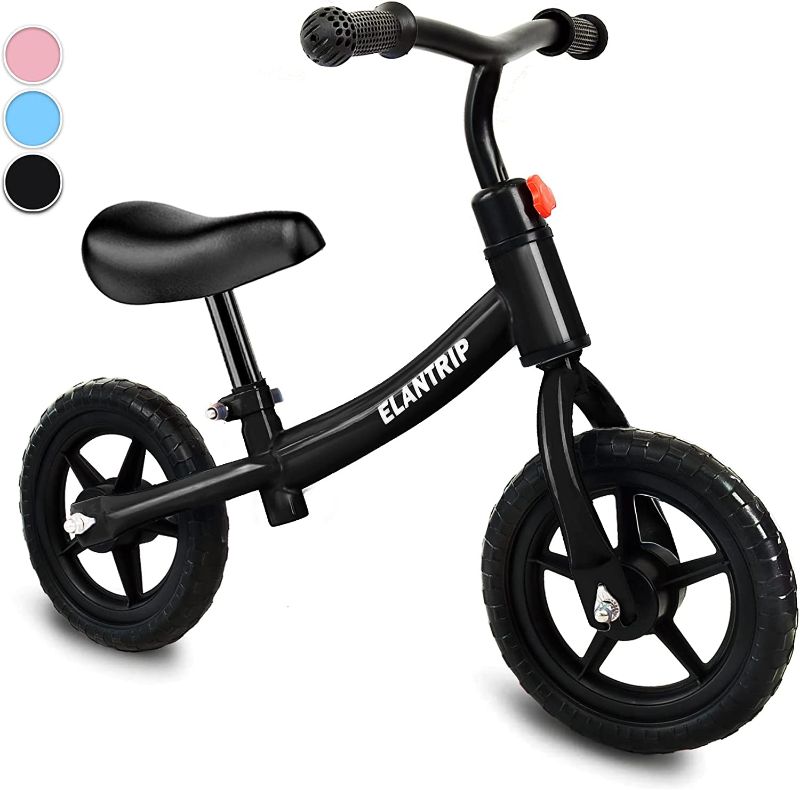 Photo 1 of Elantrip Balance Bike, Lightweight Toddler Bike for 2 3 4 5 Year Old Boys, Birthday Gift Toys for 2-5 Year Old Boys and Girls, No Pedal Bikes for Kids with Adjustable Handlebar and seat steel-black