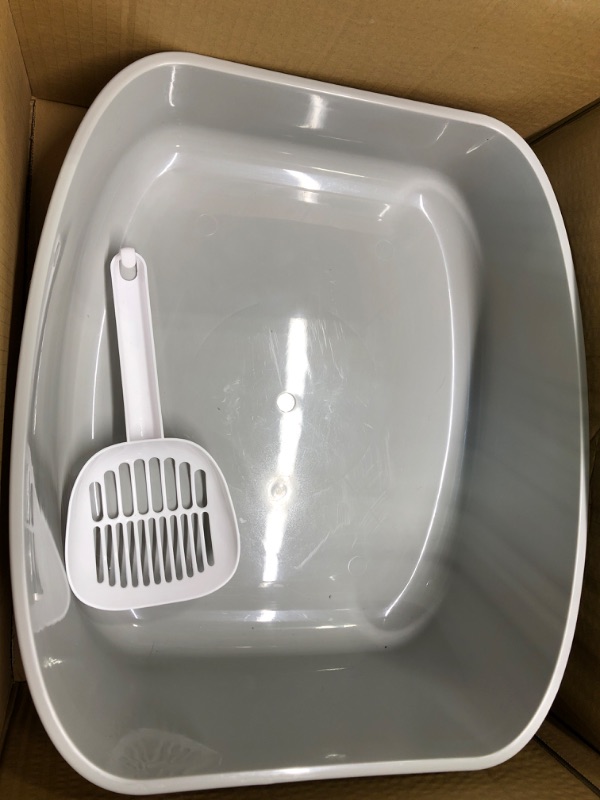 Photo 1 of Absob Cat Litter Box,Fully Enclosed Litter Box Holds Odors,Prevents Urine and Litter Leakage,Assembly Simple,Easy to Clean Stylish Litter Box Furniture with Flip-Top Design & Litter Scoop