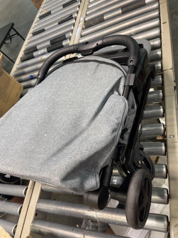 Photo 1 of Mompush Lithe V2 Lightweight Stroller + Snack Tray, Ultra-Compact Fold & Airplane Ready Travel Stroller, Near Flat Recline Seat, Cup Holder, Raincover & Travelbag Included Grey
