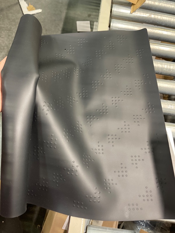 Photo 1 of AECHY Extra Large Silicone Mat 24”x24”x0.08”, Multipurpose Silicone Mat Thick Heat Resistant Mat Shipped Rolled Up Kitchen Counter Mat Waterproof Nonslip Silicone Mats for Kitchen Counter Black Black 36"x24"x0.08"