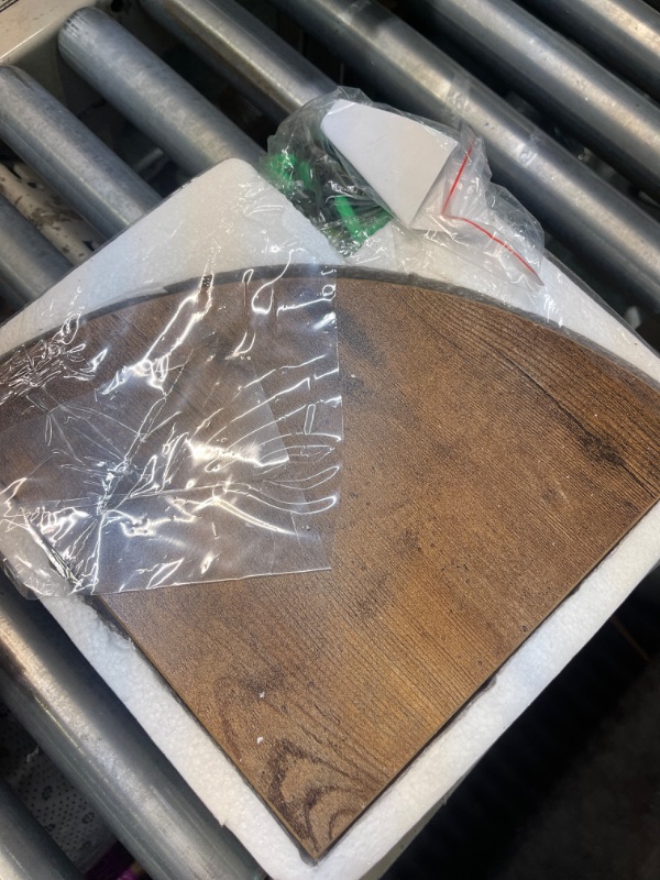 Photo 1 of HORLIMER 6 Pack Wall Mount Floating Corner Shelf, Rustic Wood Corner Wall Shelves for Bedroom, Living Room, Bathroom, Kitchen Fan-Shaped