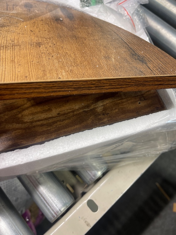 Photo 1 of HORLIMER 6 Pack Wall Mount Floating Corner Shelf, Rustic Wood Corner Wall Shelves for Bedroom, Living Room, Bathroom, Kitchen Fan-Shaped