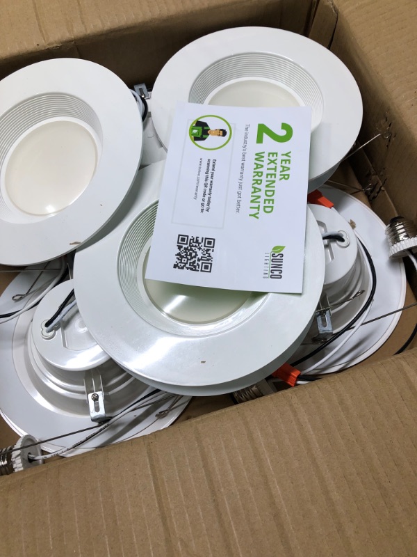 Photo 4 of 
Sunco LED Recessed Lighting 6 Inch, 12 Pack Selectable 2700K/3000K/3500K/4000K/5000K 50,000 Hour Lifetime, Dimmable Can Lights, Smooth Trim, 13W=75W, 965LM,...