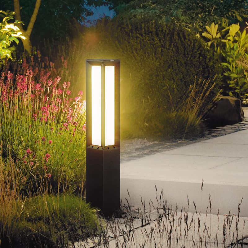 Photo 1 of 
Linkmoon Solar Landscape Path Light, Stainless Steel 3W 350LM Luxury LED Lighting, 32 Inches Modern Outdoor Bollard Lighting for Lawn, Patio, Courtyard and...