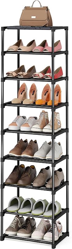 Photo 1 of 
Tribesigns Shoe Rack, 9 Tiers Tall Shoe Rack for Entryway 18 Pairs Shoes and Boots Storage Shelf, Stackable and Narrow Vertical Shoe Organizer for Closet,...