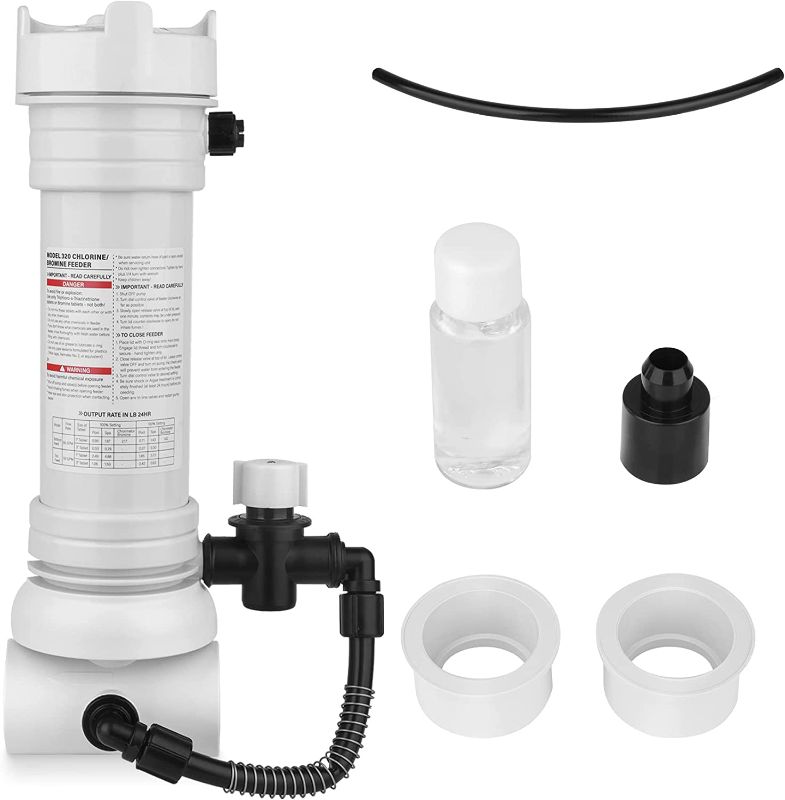 Photo 1 of 
Upgraded 320 Pool Automatic Chlorine/Bromine Inline Feeder Compatible with Pentair Rainbow 320 Chlorinator, R171096 Feeder with Complete Accessories, One...