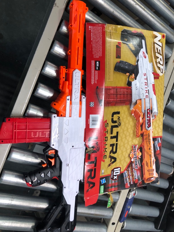 Photo 2 of NERF Ultra Strike Motorized Blaster, 10 AccuStrike Ultra Darts, 10-Dart Clip, Integrated Sight, Compatible Only Ultra Darts