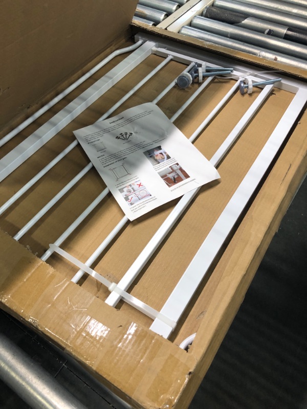 Photo 1 of Safety 1st Easy Install 28" High Walk Thru Gate, Fits Between 29" and 38" 38x28 Inch (Pack of 1) Original Size White