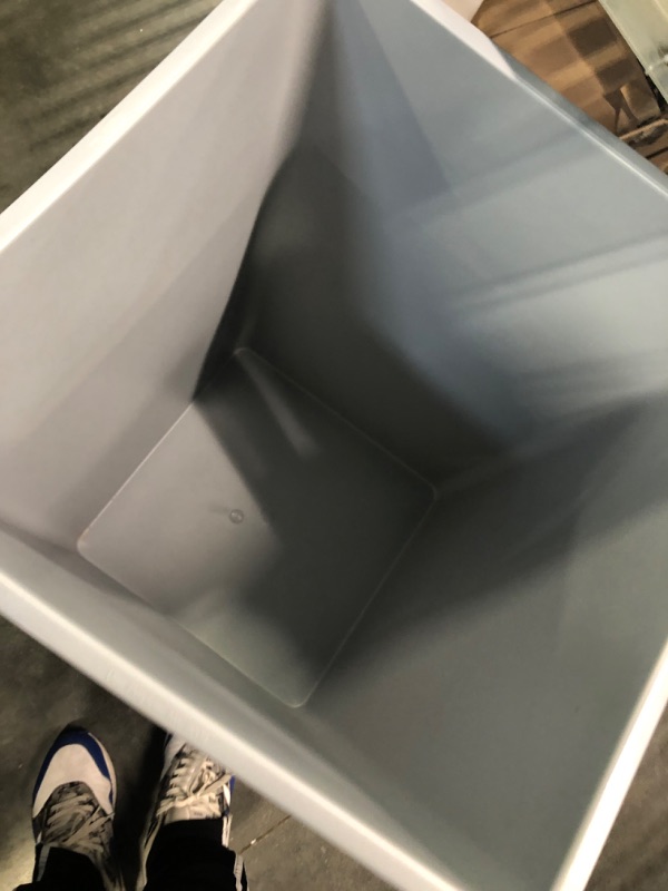 Photo 1 of Rubbermaid Commercial Products Untouchable 35 Gal. Gray Square Open Top Trash Can