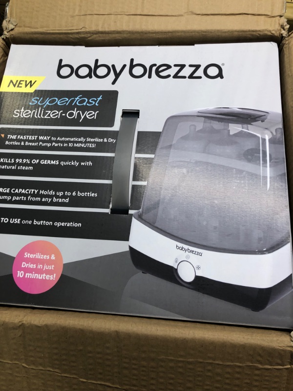 Photo 5 of Baby Brezza 4 in 1 Baby Bottle Sterilizer Machine – Largest Capacity Electric Steam Sterilization – Pacifiers, Breast Pump Parts + Universal Sterilizing for All Bottles: Plastic, Glass, Large, Small