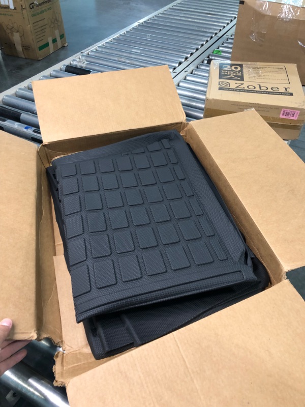 Photo 1 of All Weather Cargo Liners Rubber Waterproof Rear Cargo Tray Trunk Floor Mat for 2020 2021 2022 Tesla Model Y 5-Seat Accessories (Rear Cargo Mat)