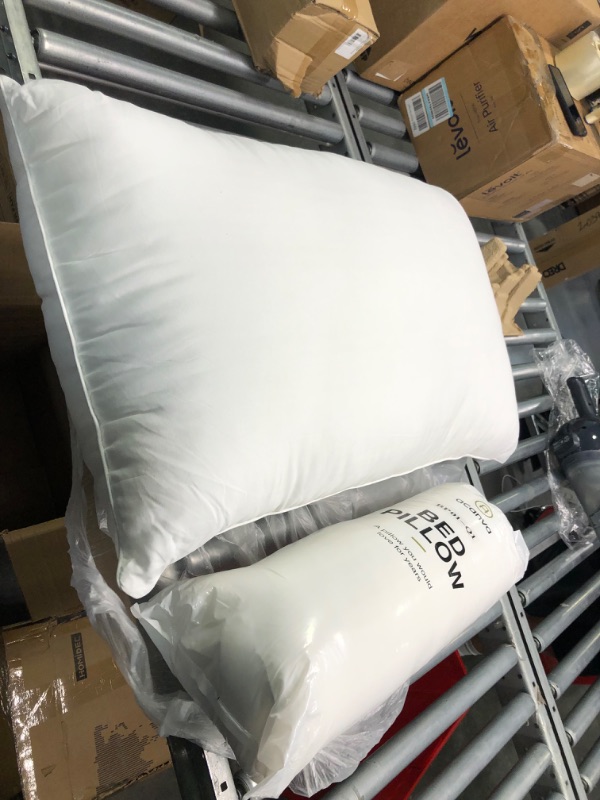 Photo 1 of Acanva Bed Pillows 2 Pack Hotel Collection Luxury Soft Inserts for Sleeping-Breathable and Comfortable for Stomach Back Sleepers, Standard (Pack of 2), White 2 Count White Standard (Pack of 2)