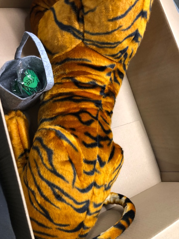 Photo 4 of Melissa & Doug Giant Tiger - Lifelike Stuffed Animal (over 5 feet long)