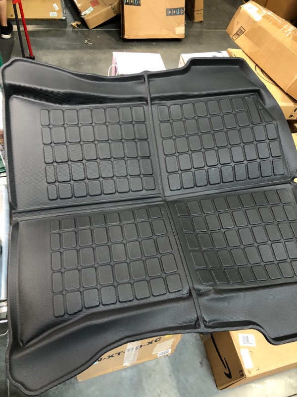 Photo 3 of SUPER LINER Tesla Model 3 Floor Mats Complete Set Custom Fit 2021 2022 2023 All-Weather Cargo Liner Rear Cargo Tray Trunk Floor Mat Interior Accessories