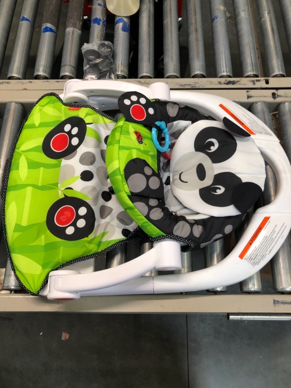 Photo 1 of Fisher-Price Portable Baby Chair, Sit-Me-Up Floor Seat with Removable Toys Plus Crinkle & Squeaker Seat Pad, Panda Paws,8.27"D x 10.43"W x 12"H