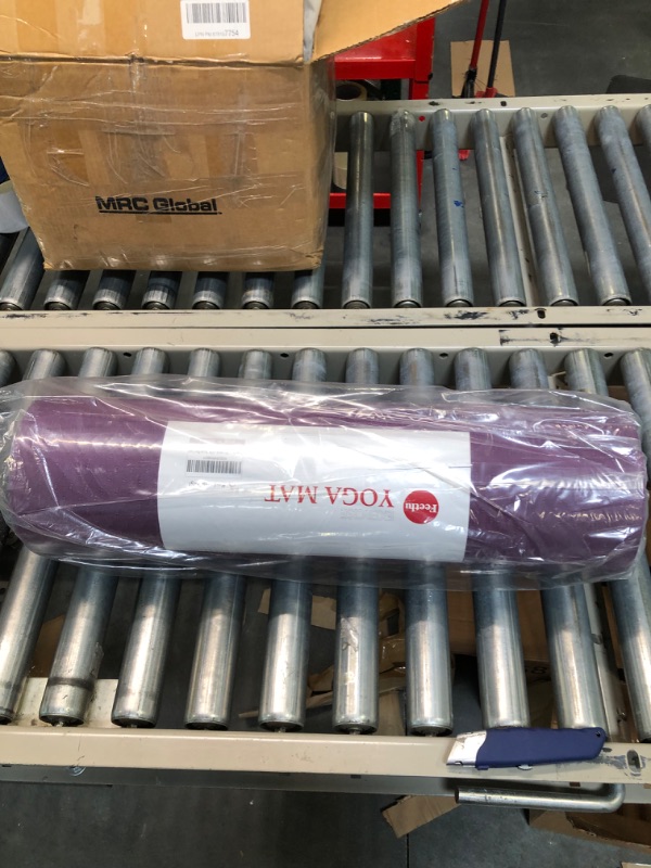 Photo 1 of Feetlu Yoga Mat Thick with Strap, 2/5 Inch (10MM) - Extra Thick Yoga Mat Non Slip Workout Mat Double-Sided, Eco POE Yoga Mats for Women Men, Workout Mat for Yoga, Pilates, and Floor Exercises Dark Purple/Blue Gray 2/5"x 24" x 72"