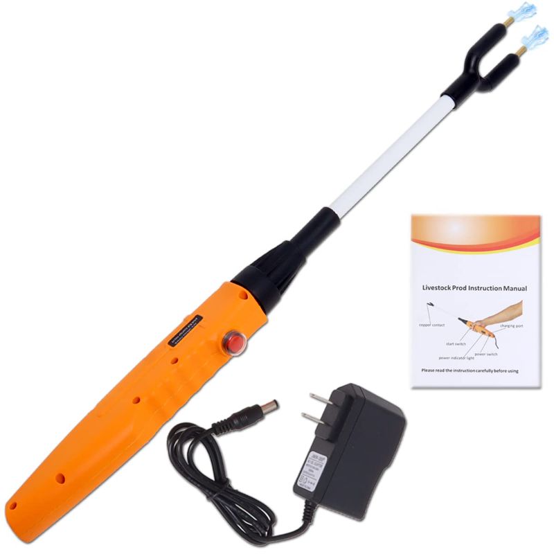 Photo 1 of Cattle Prod Electric Livestock Prod 26inch (66cm), Rechargeable Safety Animal Prod Hot Shock,Cattle Prod for Dogs,Cow, Pig, Goats and Big Dog