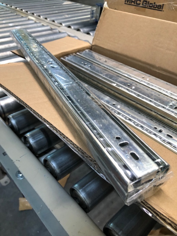 Photo 4 of 10 Pair of 22 Inch Hardware Full Extension Side Mount Ball Bearing Sliding Drawer Slides 22inch