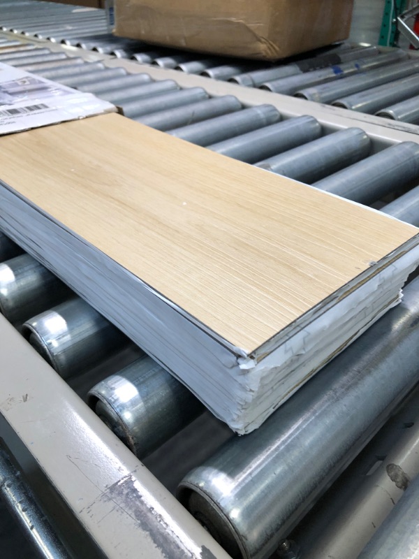 Photo 5 of Art3d Peel and Stick Floor Tile Vinyl Wood Plank 36-Pack 54 Sq.Ft, Aspen Yellow, Rigid Surface Hard Core Easy DIY Self-Adhesive Flooring 36 x 6 x 0.1 inches Aspen Yellow 36