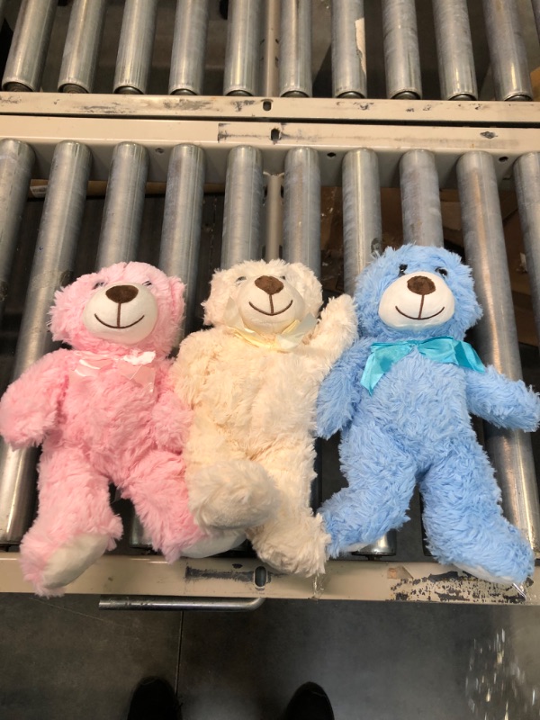 Photo 3 of Toys Studio 3-Pack Teddy Bear, 3 Colors Cute Plush Stuffed Animals, 13.8 Inch Teddy Bears for Kids Boys Girls