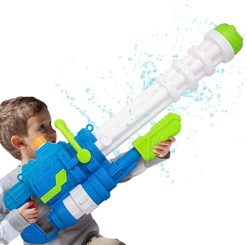 Photo 1 of TEMI Large Water Gun for Kids Adults - High Capacity and Pressure Squirt Gun Super Water Blaster Toy for Water Play in Swimming Pool, Beach & Outdoor, Summer Toys Gift for Kids, Boys and Girls Adults