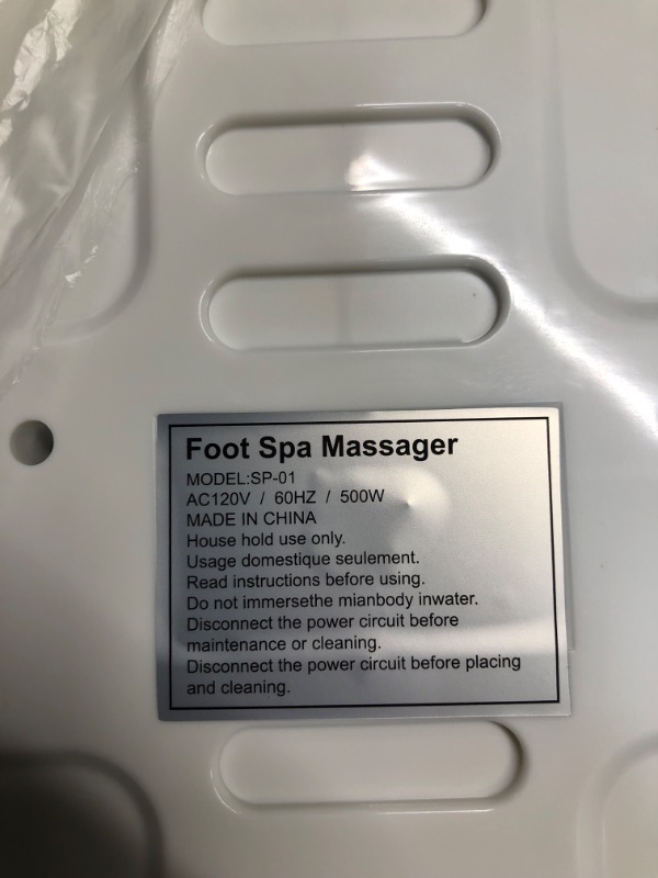 Photo 6 of Foot Spa Bath Massager with Heat, Epsom Salt,Bubbles, Vibration and Red Light,8 Massage Roller Pedicure Foot Spa Tub for Stress Relief,Foot Soaker with Acupressure Massage Points&Temperature Control