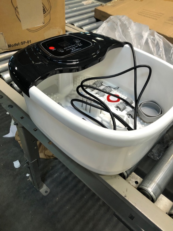 Photo 1 of Foot Spa Bath Massager with Heat, Epsom Salt,Bubbles, Vibration and Red Light,8 Massage Roller Pedicure Foot Spa Tub for Stress Relief,Foot Soaker with Acupressure Massage Points&Temperature Control