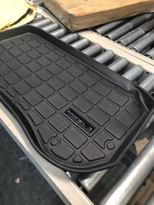 Photo 4 of BASENOR 2023 2022 2021 Tesla Model 3 Frunk Mat Front Liner All-Protection Heavy Duty Cargo Mats Accessories